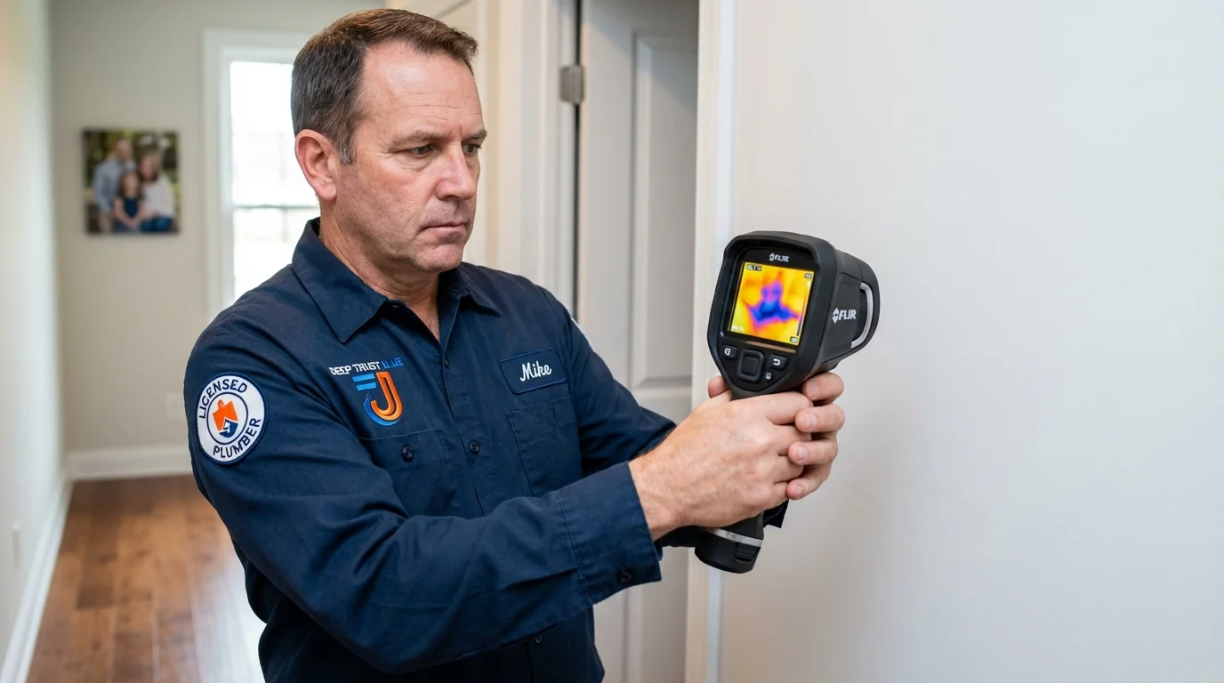 Thermal imaging leak detection by Johns Plumbing LLC in Marshallville